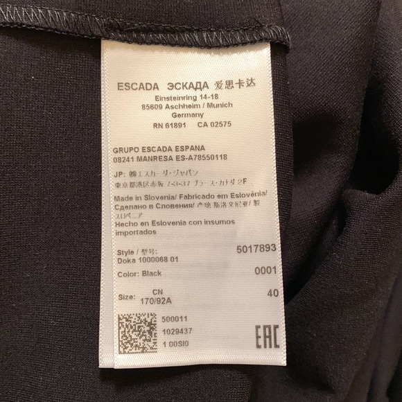 Escada Very Elegant sheath dress with flower cut out NWOT - Picture 10 of 12